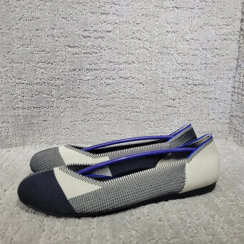 Rothy’s The Flat Cap Toe Black Slip On Round Toe Shoes Women's Size US 8, 9 - Picture 6 of 11